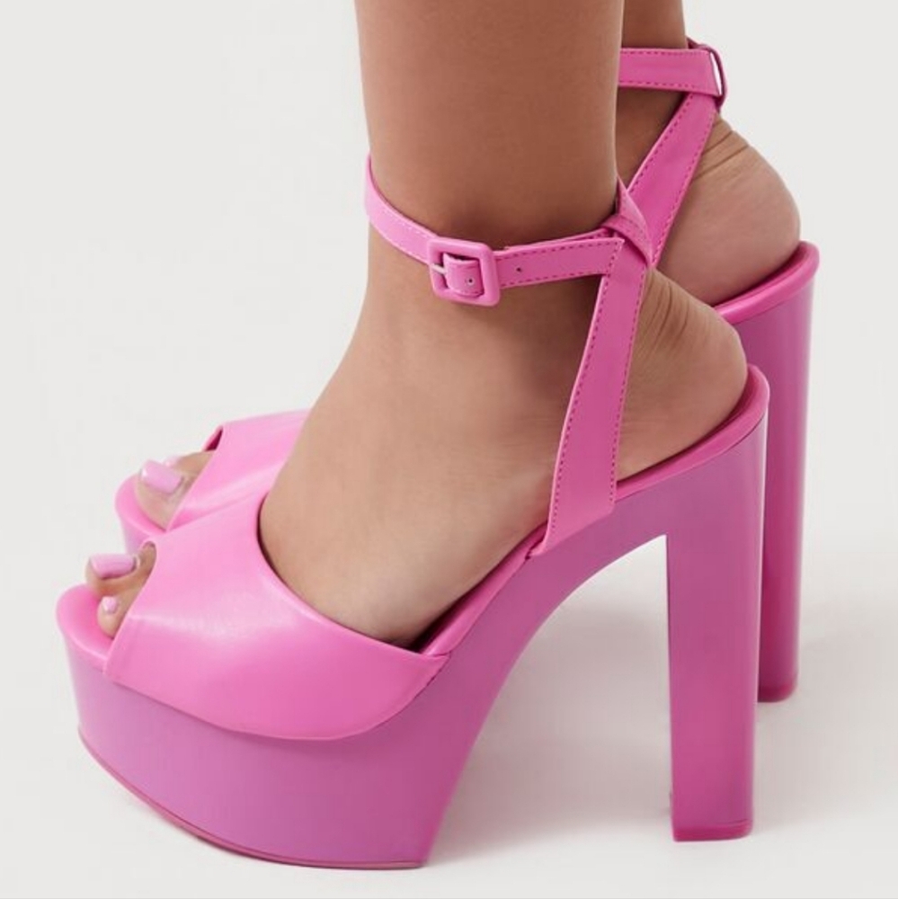 Pink dual leather pumps-FINAL PRICE - Picture 2 of 4